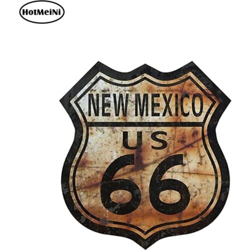 HotMeiNi 13cm x 11.8cm Route 66 New Mexico Decal Sticker US Highway Sign Car Bumper Window Vinyl Decal Car Stickers
