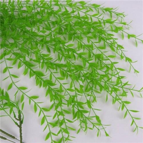 Artificial Plant Weeping Willow Wall Hanging Indoor Wedding Decorations Artificial Plant Wall Decoration Wicker Willow Leaves