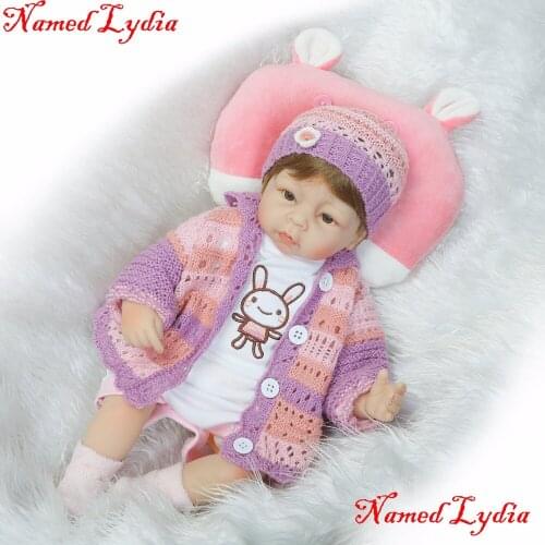 Doll reborn toys 40cm silicone reborn babies cotton body magnetic pacifier doll gift baby newborn bebe alive reborn bonecas