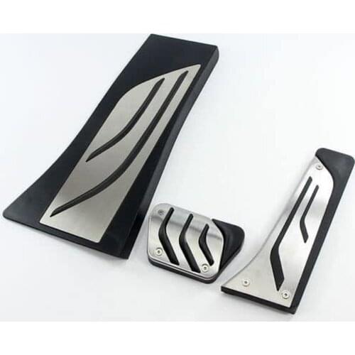 LHD AT Footrest Fuel Brake Pedals Plate Cover For BMW 7 Series X5 X6
