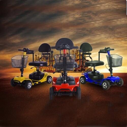 Li-ion Battery Multifunctional Folding Protable Old Man Handicapped Electric Scooter Red Blue Yellow