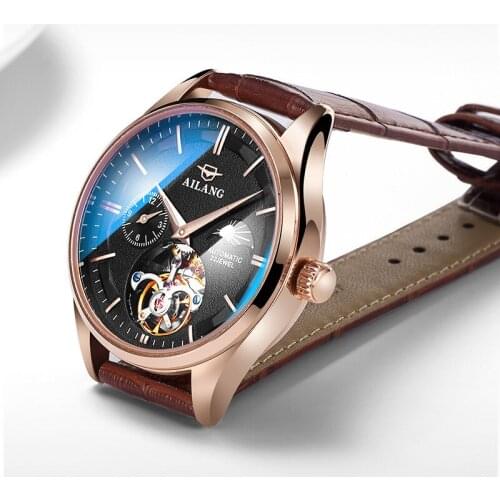 Relogio Masculino 2020 Mens Fashion Luminous Tourbillon Mechanical Watches Water Resistant Automatic Watch Men AILANG 8607C