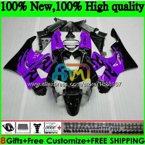 Body For HONDA CBR 919RR 900RR 900 919 RR CBR900 CBR919 RR 98 99 134BS.42 900CC CBR900RR CBR919RR 1998 1999 Fairing Purple black