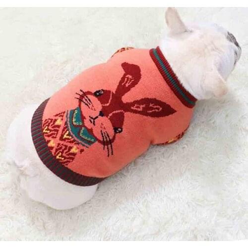 Law fighting autumn and winter clothes winter sweater pug bulldog fat dog short coat sweater Nordic clan style