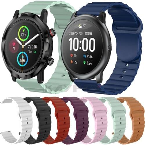 22mm Silicone Strap for Haylou Solar LS05 LS05S Smart Watch Sport Wrist Strap Bracelet for Xiaomi IMILAB KW66 Band Accessories