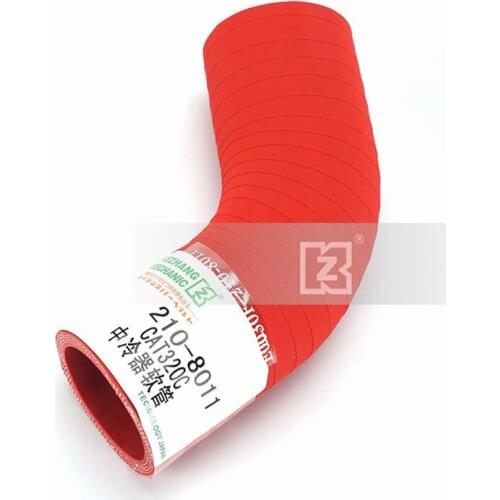 For Caterpillar E320C turbocharger to intercooler air intake pipe rubber air hose 210-8011 excavator