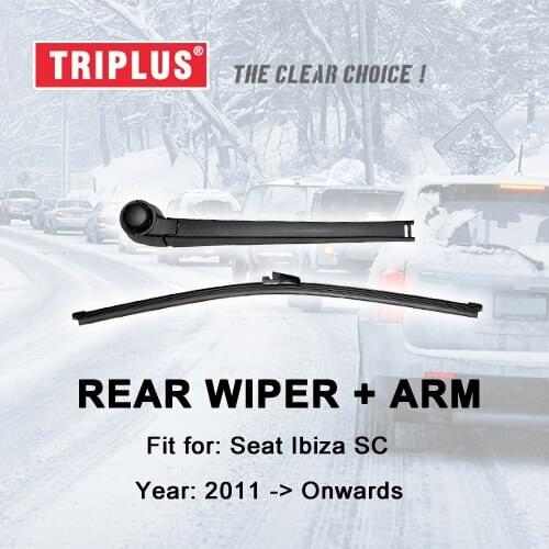 Rear Wiper Arm with Blade for Seat Ibiza SC (2011-Onwards) 1pc 13" 330mm,Rear Wiper Arm & Rear Wiper Blades