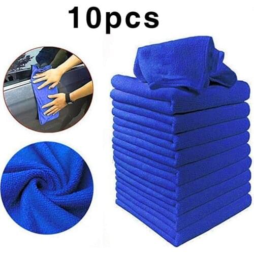 10Pcs Microfibre Cleaning Auto Soft Cloth Washing Cloth Towel Duster 25*25cm Car Home Cleaning Micro fiber Towels