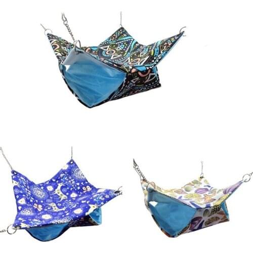 Summer Autumn Small Animal Hamster Squirrel Hammock Double layer Canvas Breathable Haning Sleeping Bed House Pets Suppiles