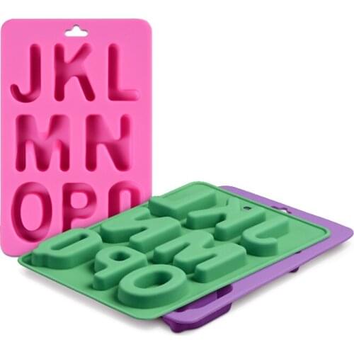 9 Letters Of The Alphabet Silicone Chocolate Molds, Handmade Diy Ice Lattice Mold Handmade Soap Mold H425