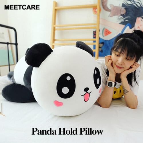 Cute Cartoon Panda Plush Massage Pillow Smile Panda Massager Pillow Doll with Hearts on Face for Kids Girls Massage Gift