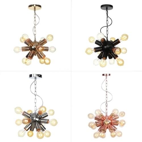 System Originality Hotel Restaurant Café Decoration Wrought Iron Bull Sling Chain Rose Gold Simple Industry Wind A Chandelier