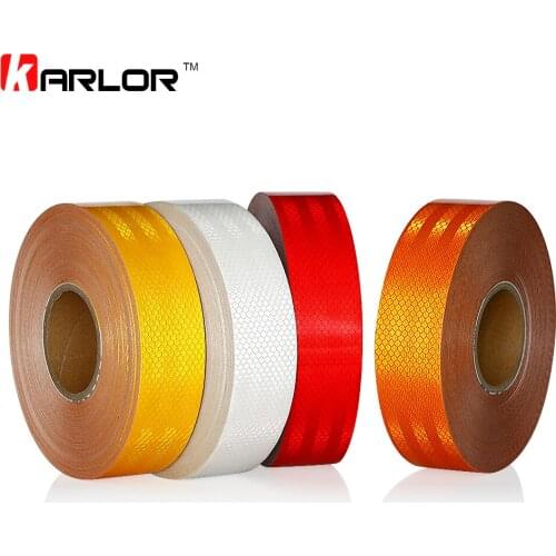 5cm*45m Reflective Tape Film Stickers Safety Warning Signs Conspicuity Tape Roll Decoration Decal For Auto Car Truck Car-Styling