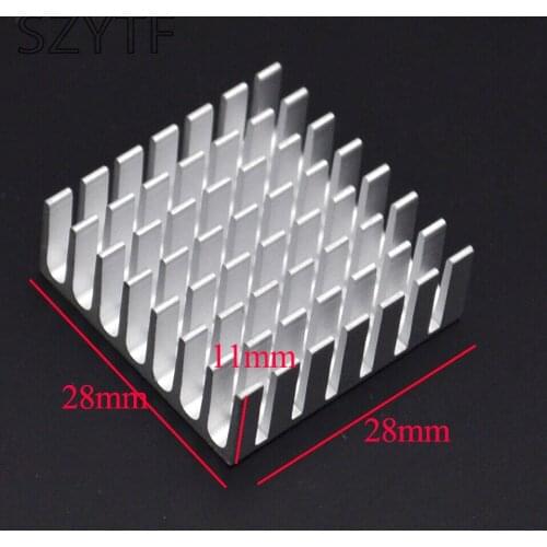 Heat sink 28*28*11MM (silver slot) high-quality radiator 5pcs