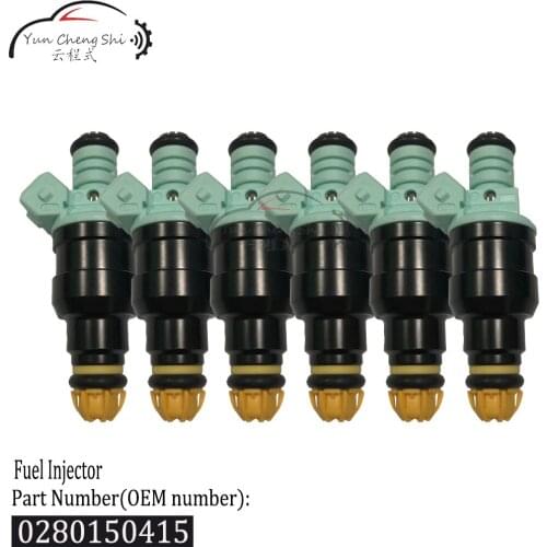 6pc/lot Fuel Injectors 0 280 150 415 0280150415 For BMW 3.0L M3 2.5L 323i 525i E36 E34 M50 S50