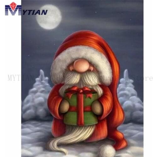 Vintage Inspired Christmas Gnome Santa Clause,5D DIY Diamond Painting,Old Fashioned Diamond Embroidery Handmade Craft Home Decor