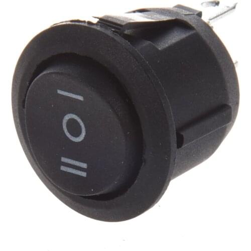 Top quality 10 Pcs x ON/OFF/ON 3 Position SPDT Round Boat Rocker Switch 6A/250V 10A/125V AC
