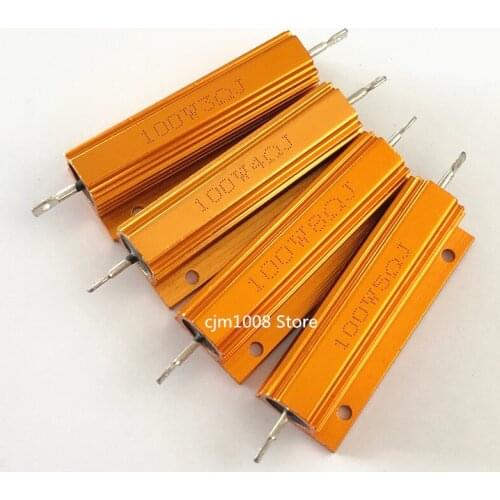 1PCS Aluminum Power Metal Shell Case Wirewound Resistor RX24 100W 120K 150K 180K 200K 220K 270K 300K 330K 390K 470K 510K 620K