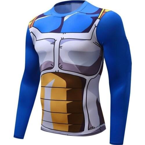 2021 T Shirt Homme Compression Costume Harajuku Cosplay Anime character T-shirts Fitness Leggings Shorts Sportwear