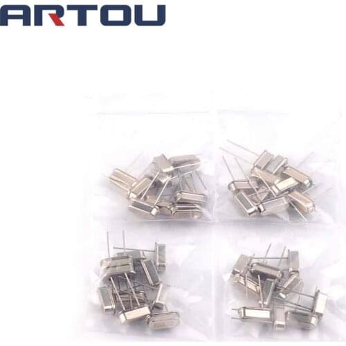 40PCS Crystals Package 4MHZ 8MHZ 12MHZ 20MHZ 4 kinds each 10pcs crystals
