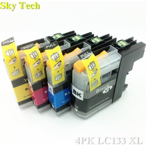 4PK Compatible Ink cartridge For Brother LC133XL For Brother J152W J172W J552DW J752DW J245 J470DW J475DW J650DW J870DW etc