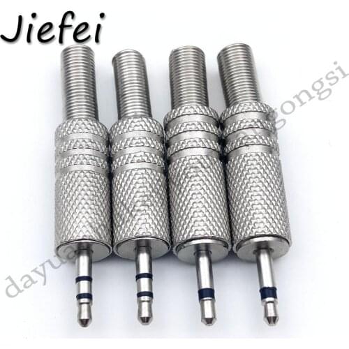 50pcs 2.5mm 2 3 pole mono Stereo plug Audio Adaptor Connector solder Terminal DIY With Spring Solder Wire Terminals