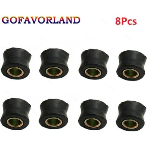 8Pcs 10mm Universal Rear Shock Absorber Cushion Rubber Ring Bushing Part Replacement For Motorcycle Bike