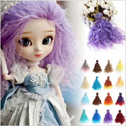 8PCS/LOT Wholesale High Quality DIY Synthetic Hair BJD SD 1/4 Dolls Wig Curly 15CM