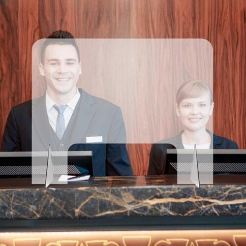 Sneeze Guard Acrylic Divider Guard Barrier Table Checkout Shield Screen Safety Counter Top Perfection Reception Counter Side