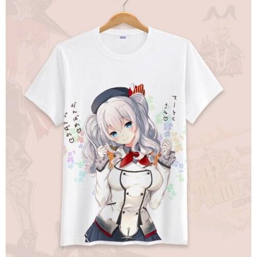 Anime Kantai Collection Cotton tee shirt short sleeve mens t-shirt casual tshirt cartoon print Unisex t shirt cosplay costume