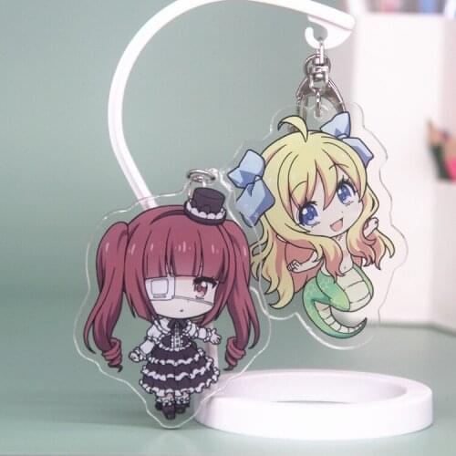 Anime Cthulhu and the Second Sick Girl Cosplay Keychain Figure Bags Pendant Acrylic Keyring Toy keyring GIft Noriaki Running New