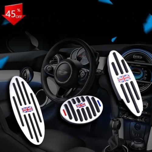 Automobile Aluminum Pedal Cover, Non-slip Pedal Without Drilling Gas Brake Pedal and Foot Pedal Pad Compatible with MINI R56