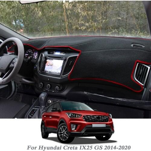 Car Styling Dashboard Protective Mat Shade Cushion Pad Rose Carpet For Hyundai Creta IX25 GS 2014-2020 RHD&LHD Auto Accessory