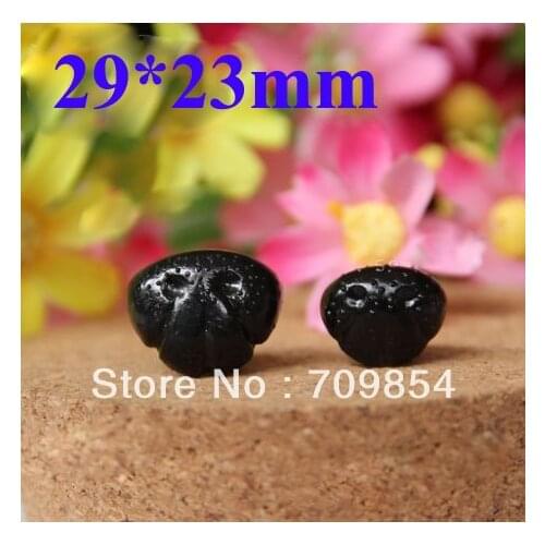 Free shipping!!! 100pcs/lot Dog dot black nose with washer for PLUSH BEAR Toy accessories 29*23mm