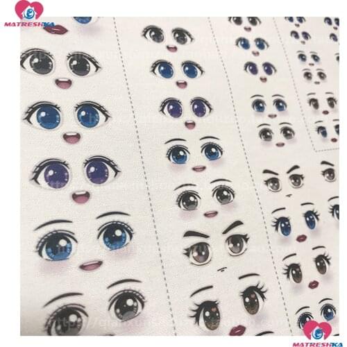 Free shipping Clay doll diy embroidery accessories eye stickers water sticker multi style figure eyes doll Handmade accessories
