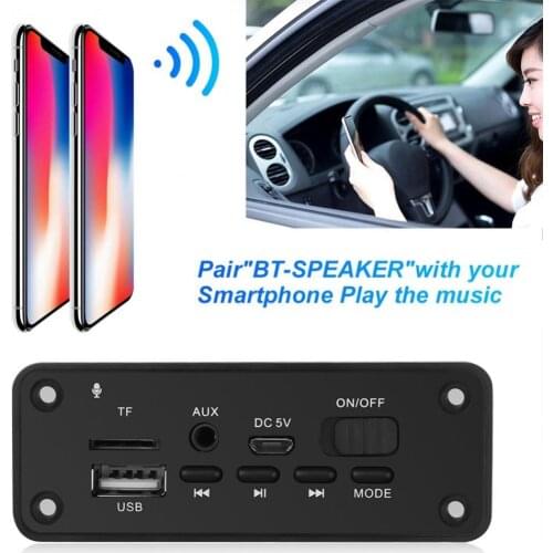 Bluetooth 5.0 Car Loudspeaker FM Radio MP3 Music Player Decoder Board Module