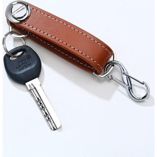 Car Key Pouch Bag Case Wallet Holder Chain Key Wallet Ring Collector Housekeeper Pocket Key Organizer Smart Leather Keychain