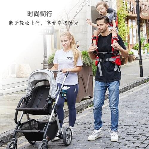 Kids Outdoor Hiking Braces Foldable Shoulder Carrier with Backrest for Kids ages 6 months and 5 years can use baby braces