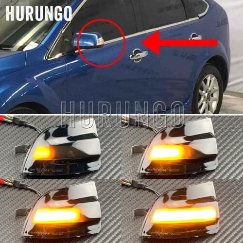 Dynamic Turn Signal Light Car Rear View Mirror LED Indicator Blinker For FORD Focus 2 MK2 2004 - 2008 C-MAX