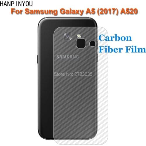 For Samsung Galaxy A5 2017 A520 5.2" New Durable 3D Anti-fingerprint Transparent Carbon Fiber Back Film Rear Screen Protector