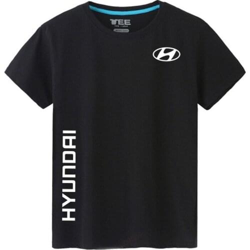 2021 Cotton Classic cotton summer men for Hyundai T-Shirt man Tops Tee solid colour T shirt E