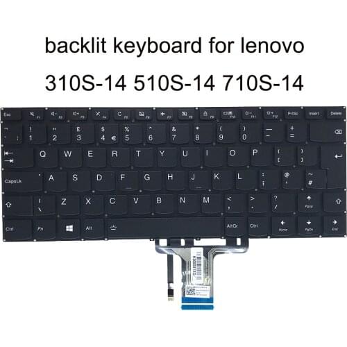 310S UK GB Laptop backlit keyboard for lenovo Ideapad 310S-14 14ISK 14IKB 510S-14ISK 14AST 710S-14 notebook keyboards SN20K82145