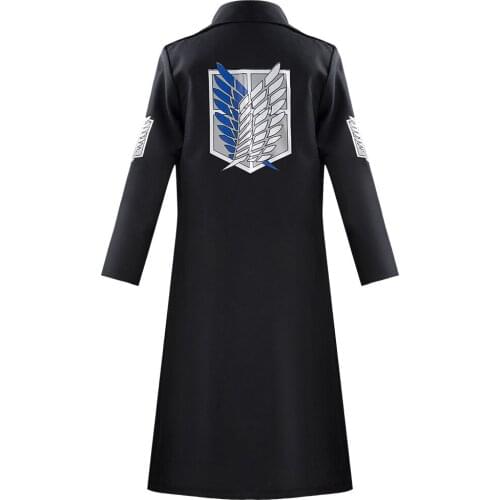 Anime Cosplay Shingeki No Kyojin Attack On Titan Cosplay Costume Rivaille Ackerman Cosplay Black Trench