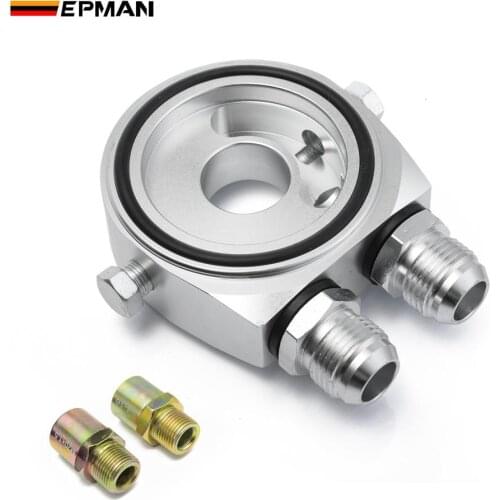 EPMAN Oil Filter Temp Pressure Oil Cooler Sandwich Plate M20 X 1.5 AN10/AN8 Adapter Sensor EP-OL01SL