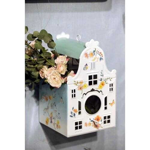 Metal decorative home and garden storage organizer