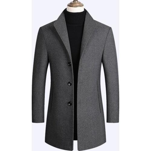 Fashion plus size mens jacket trench coat