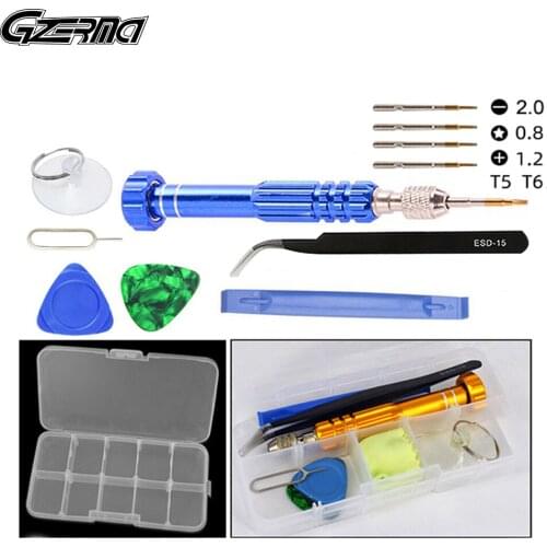 Smartphones Repair Tool Sets Multi Opening Pry Tools With Portable Box 5 in 1 Screwdriver Kit For iPhone Samsung Screen Repair