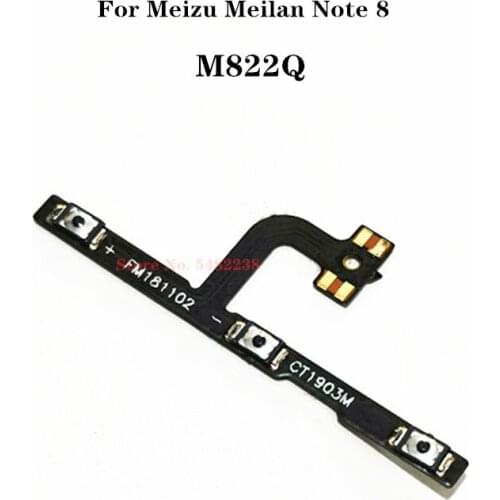 Original Power ON OFF Volume Buttons Flex cable For Meizu Meilan Note 8 Note8 M822Q Power Switch Side Key Connector Replacement
