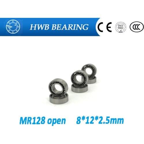 Free shipping MR128 OPEN 8X12X2.5mm 10pcs goods model bearing MR128open 8*12*2.5mm open bearing helicopter model car available