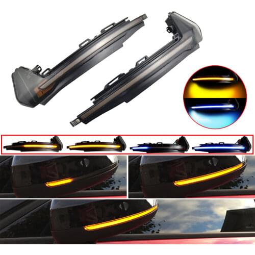 Side Wing Rearview Mirror Sequential Indicator Yellow Blue LED Turn Signal Light For Audi A1 8X 2011-2018 Dynamic Blinker